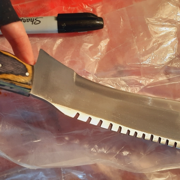 Huge gorgeous rare custom hand-forged knife w sheath, great gift, high-quality! - Picture 5 of 16